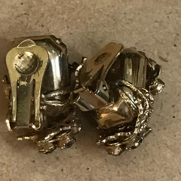 Rare Vintage Alice CAVINESS Purple Art Glass Rhinestone Tassel Designer Set - Picture 7 of 16